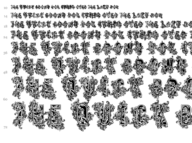 VTKS Beauty font waterfall